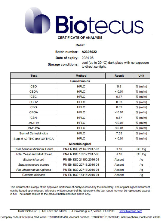 ACEITE RELIEF 600 MG CBD