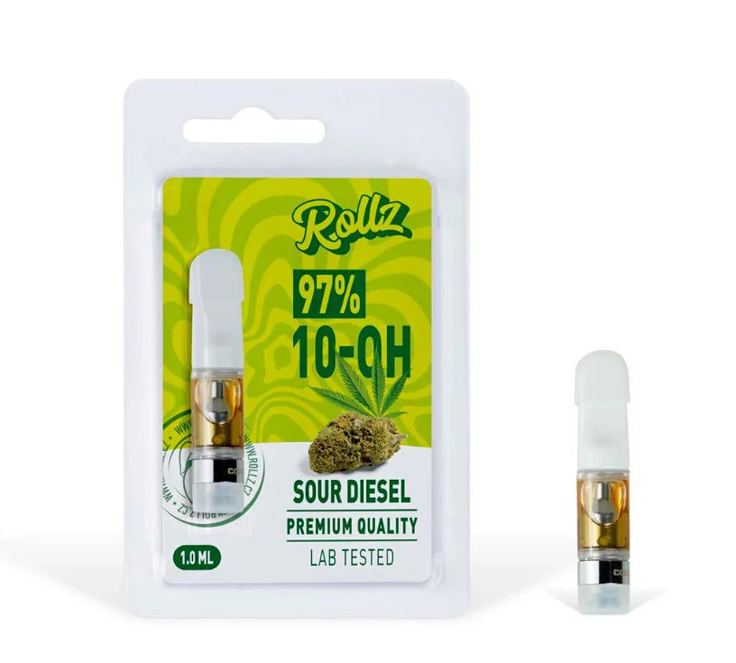 Cartucho Desechable 10-OH 1 ml | Sour Diesel · Triple Berry · Tropicool | Rollz x The Green Muse CBD