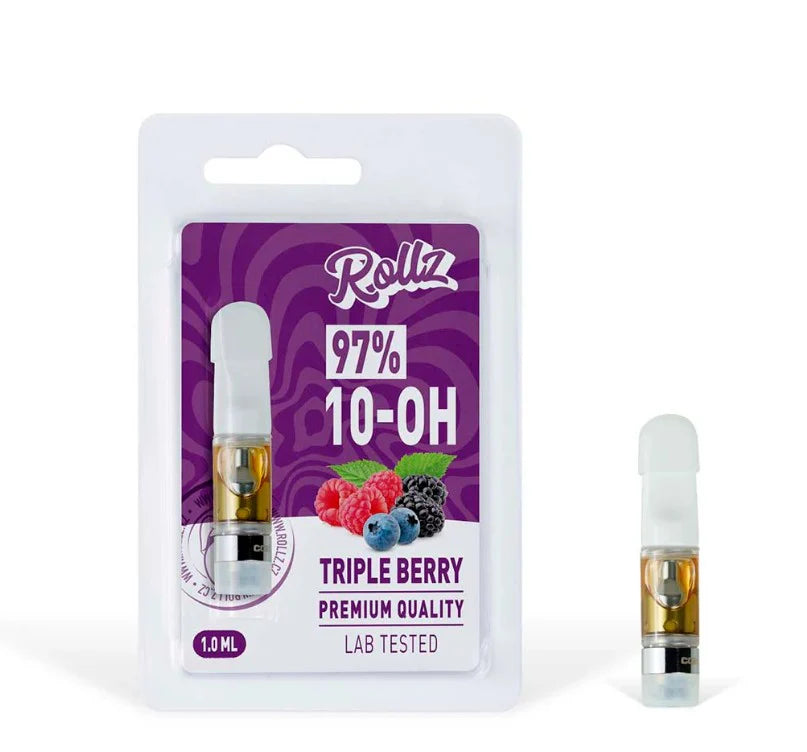 Cartucho Desechable 10-OH 1 ml | Sour Diesel · Triple Berry · Tropicool | Rollz x The Green Muse CBD