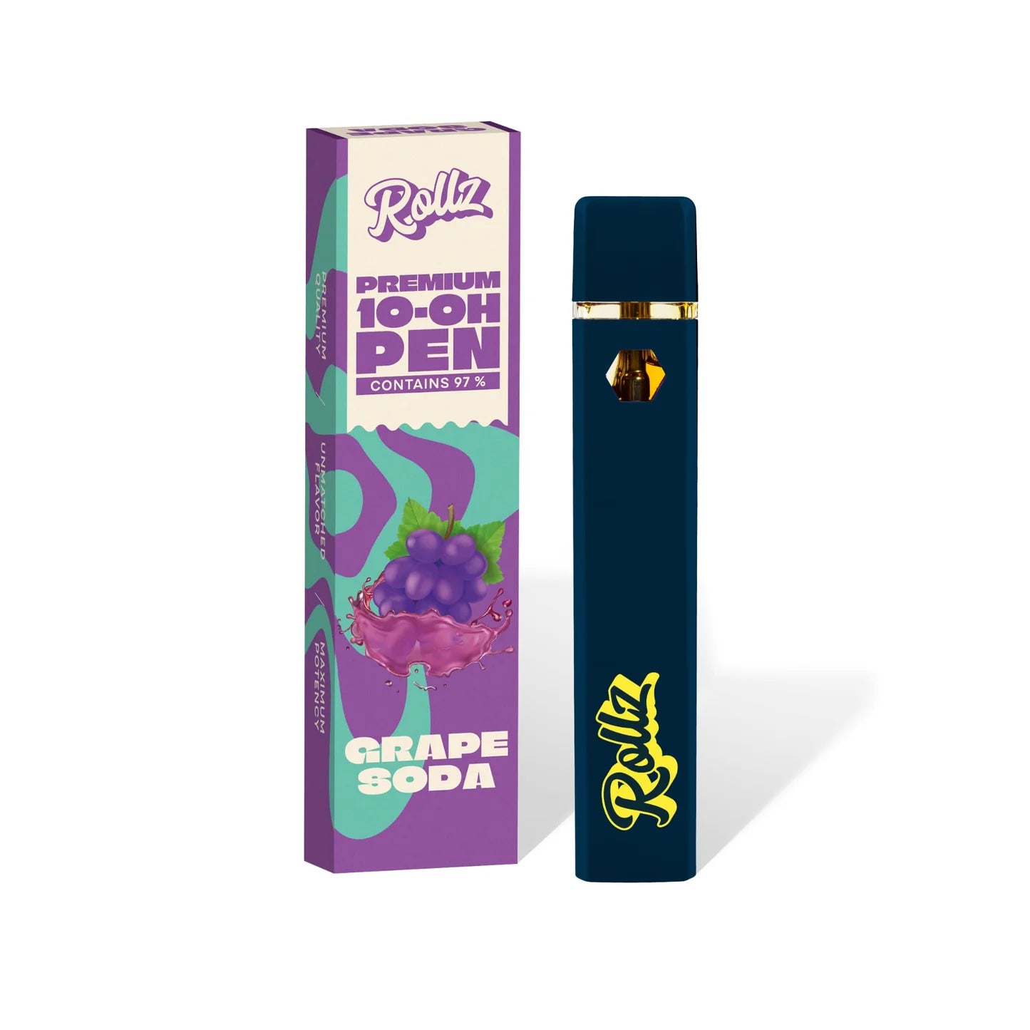 Vape Desechable Rollz 2 ml | 10-OH 97 % Pureza | Aromas Amnesia Haze, Grape Soda, OG Kush, Runtz